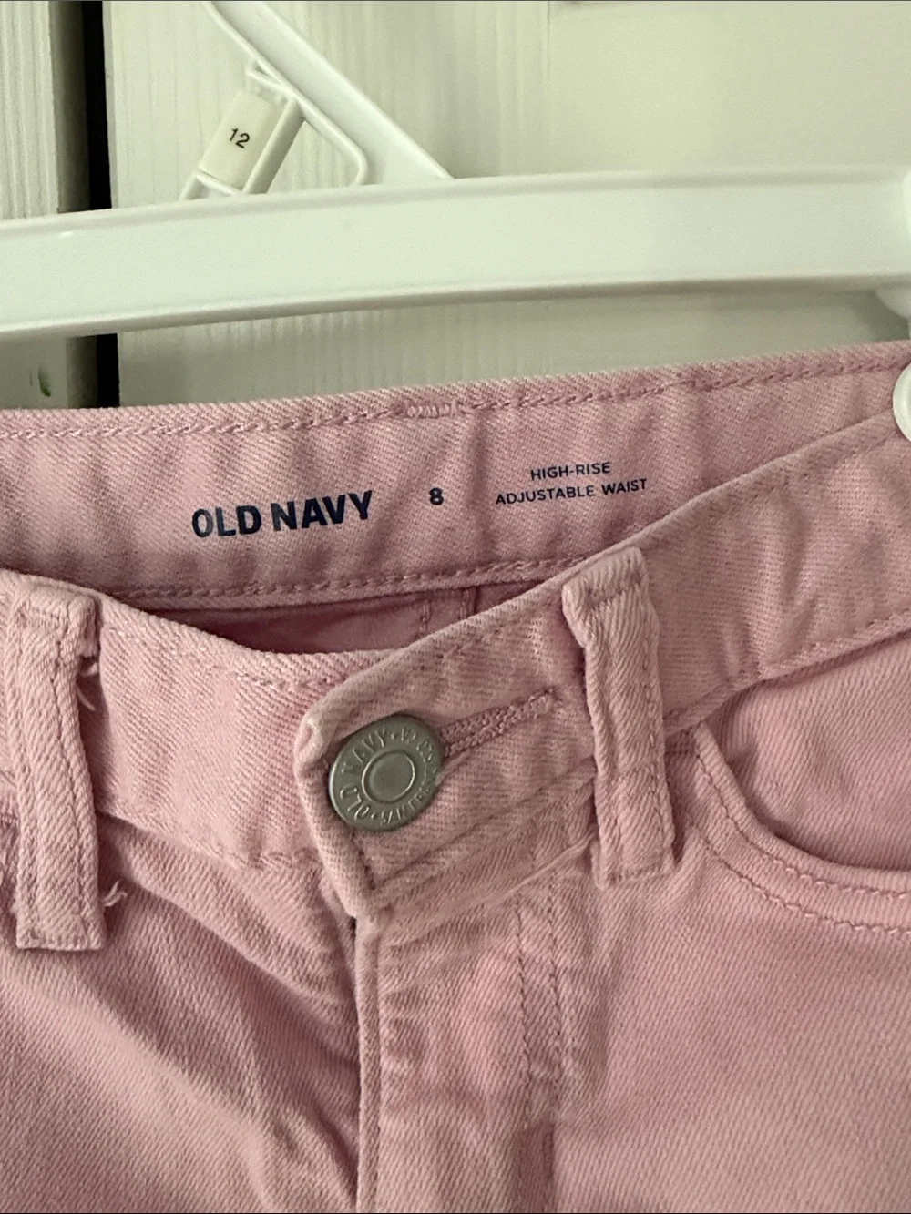 Old Navy Light Pink Girls' Denim Roll-Hem Shorts
